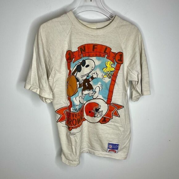 Vintage Snoopy Joe Nutmeg Cleveland Browns Single Stitch TShirt 1965 60s Small S - Picture 11 of 11
